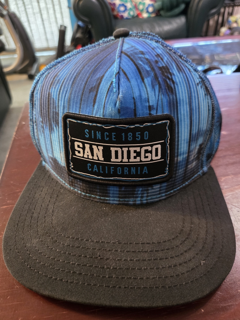 Essencial San Diego California Blue & Black Patch Cap